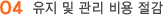 유지 및 관리 비용 절감